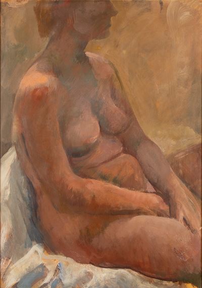 Nudo femminile, olio su tela