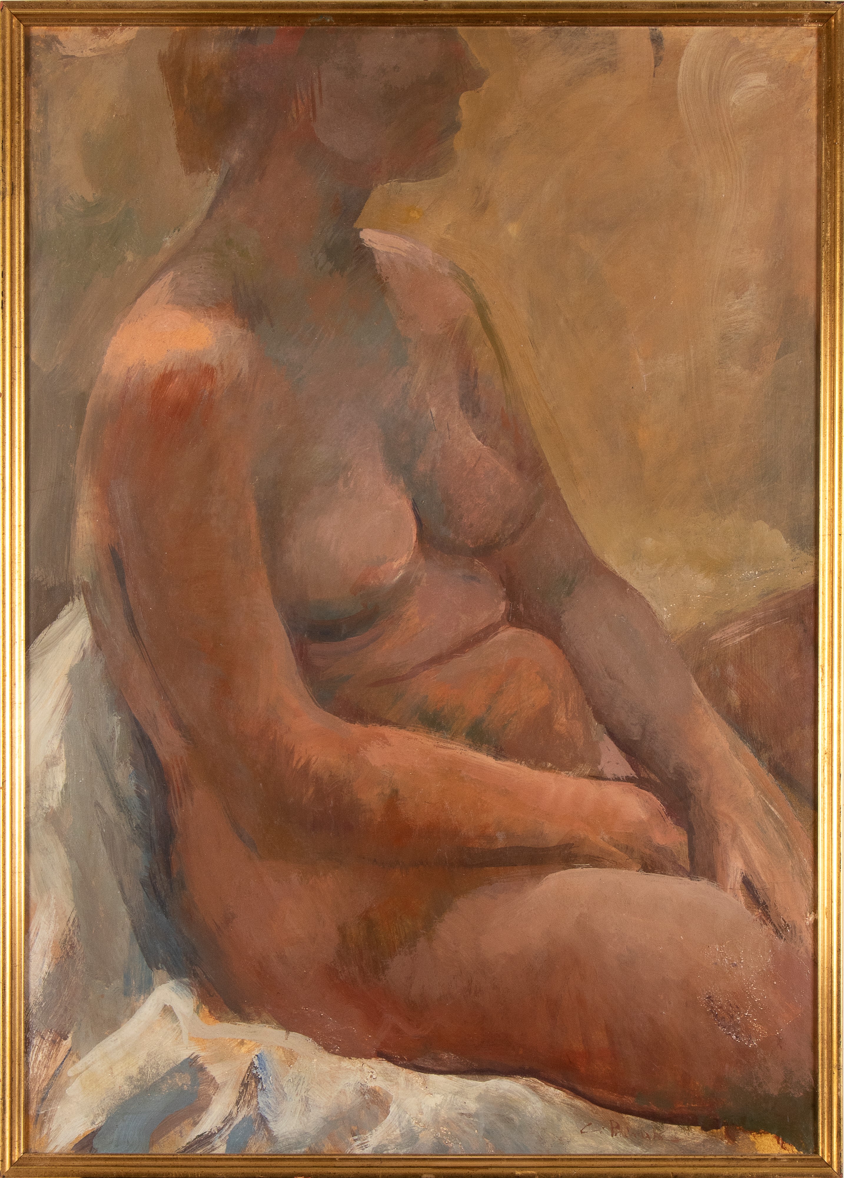 Cosimo Privato - Nudo femminile, olio su tela