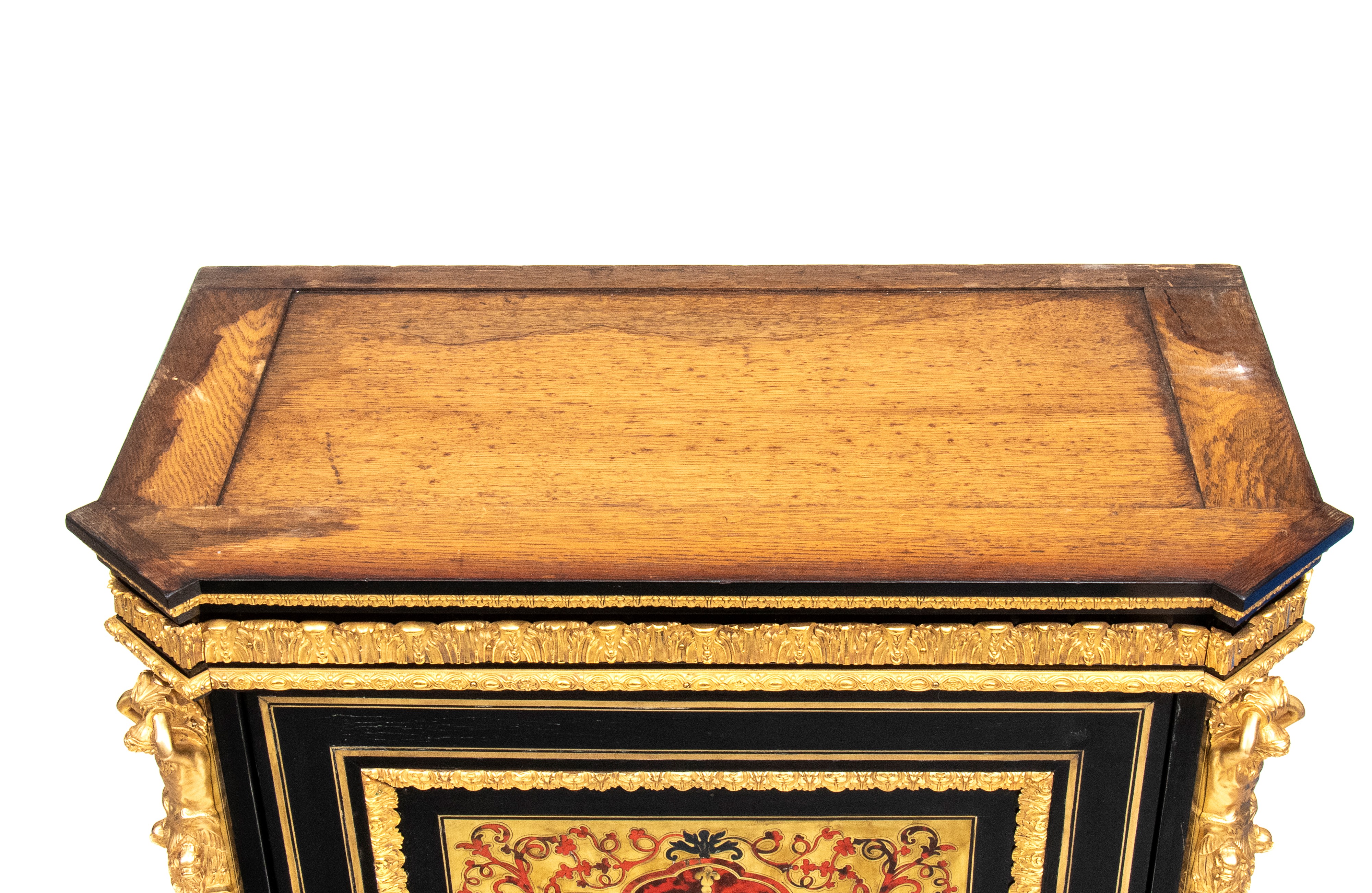 Hippolyte-edmé Pretot - Credenza ad un anta in stile Boulle con decorazioni in bronzo dorato e ap...