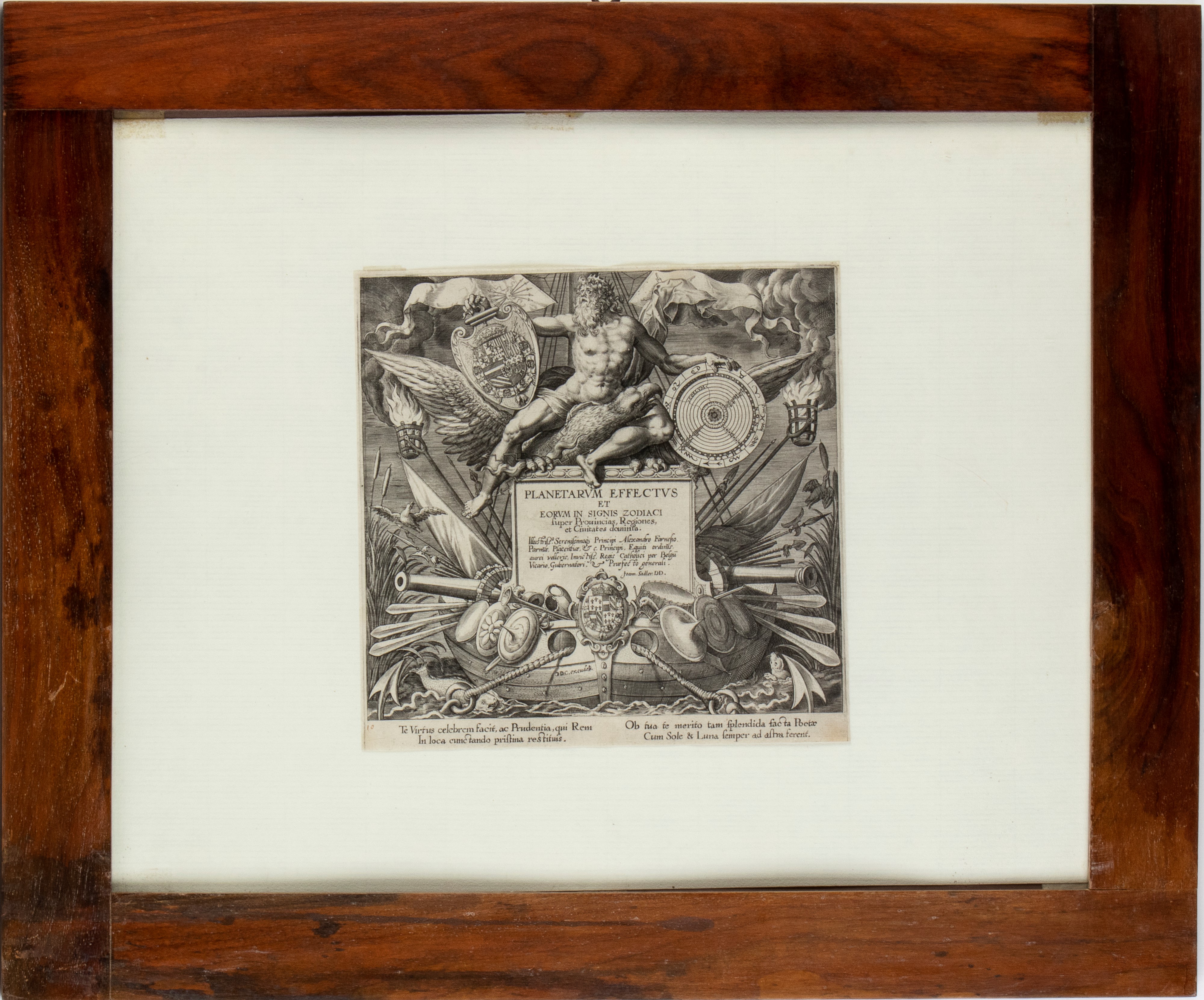 Jan (johannes) Sadeler - Planetarum effectus et eorum in signis zodiaci, bulino