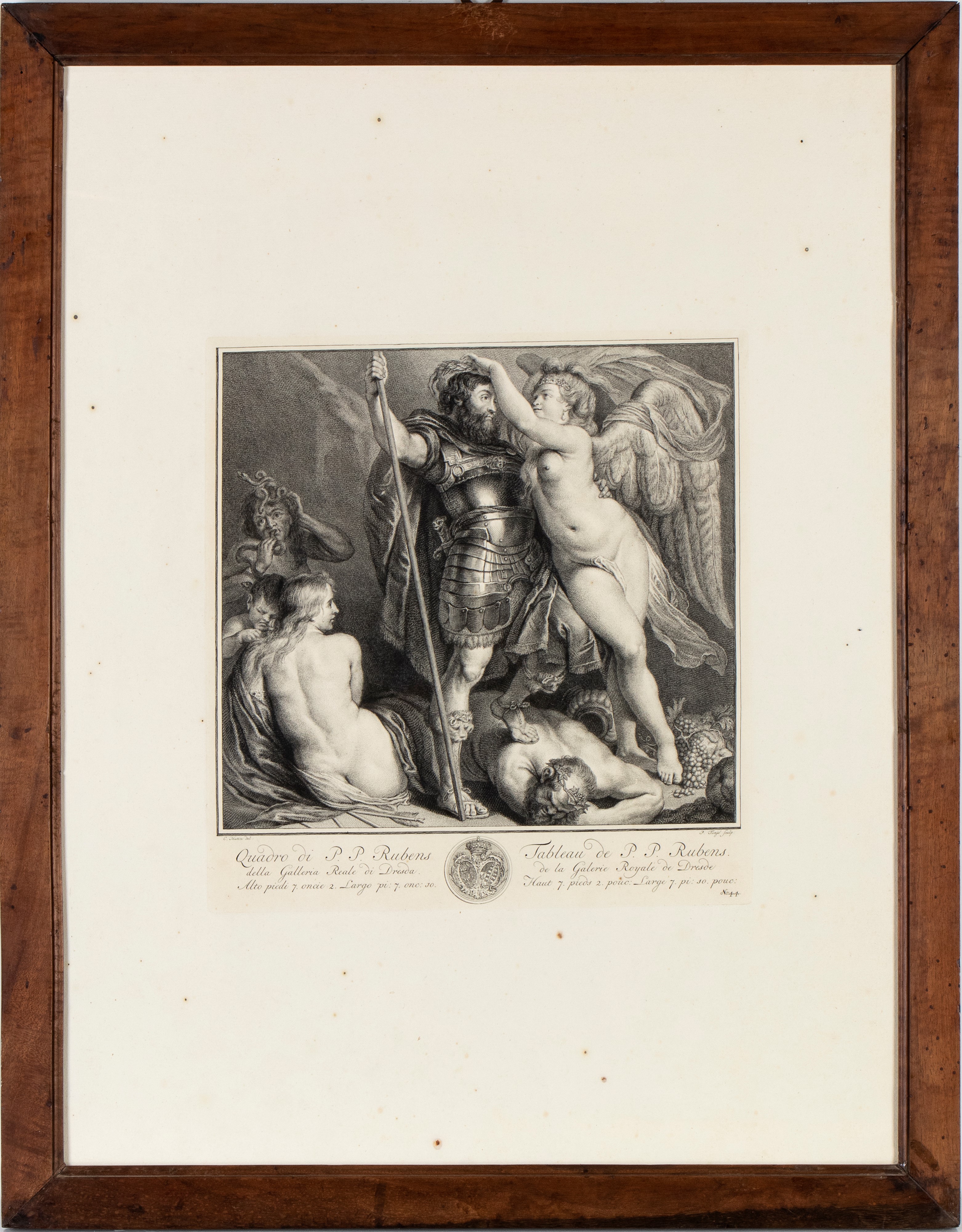 Pieter Tanjé - Virtue Triumphant, acquaforte e bulino