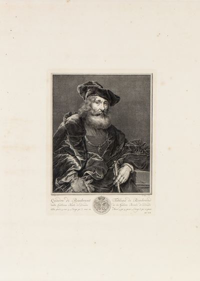 Ritratto di un uomo con la barba, acquaforte e bulino