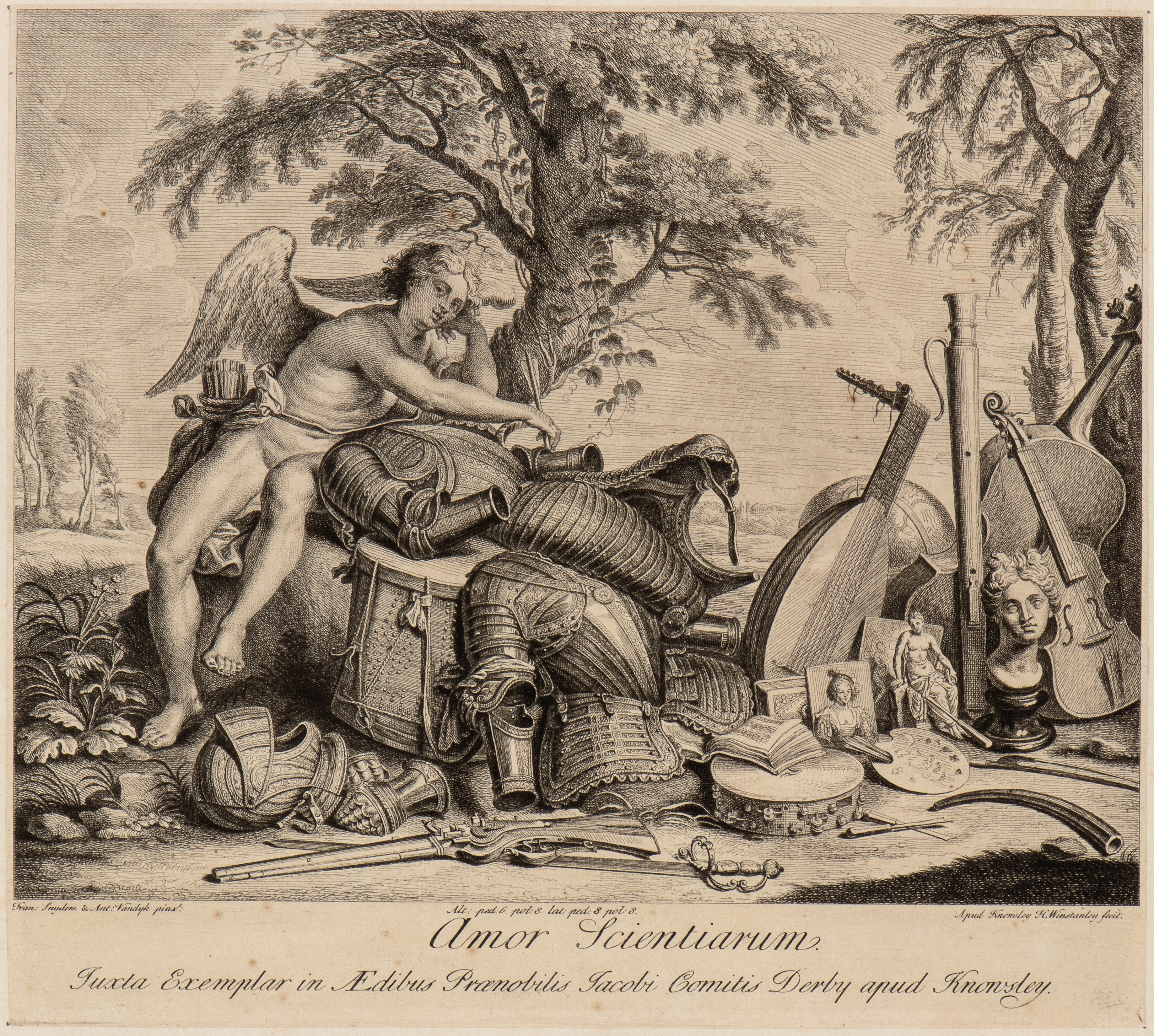 Hamlet Winstanley - Amor Scientiarum, acquaforte