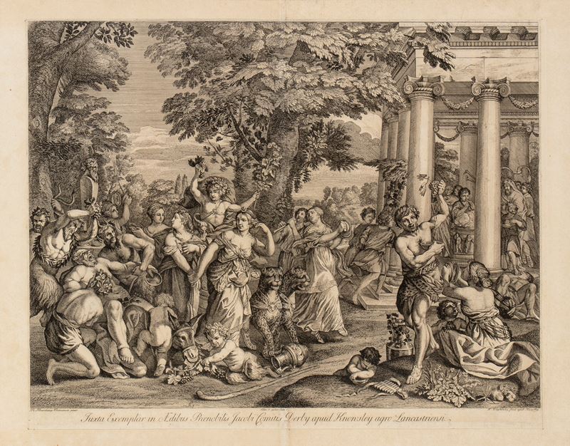 Hamlet Winstanley - Un baccanale (acquaforte, 1728 ca.)