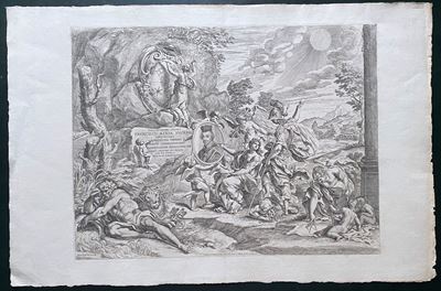 Frontespizio della serie Galeriae Farnesianae Icones, acquaforte e bulino