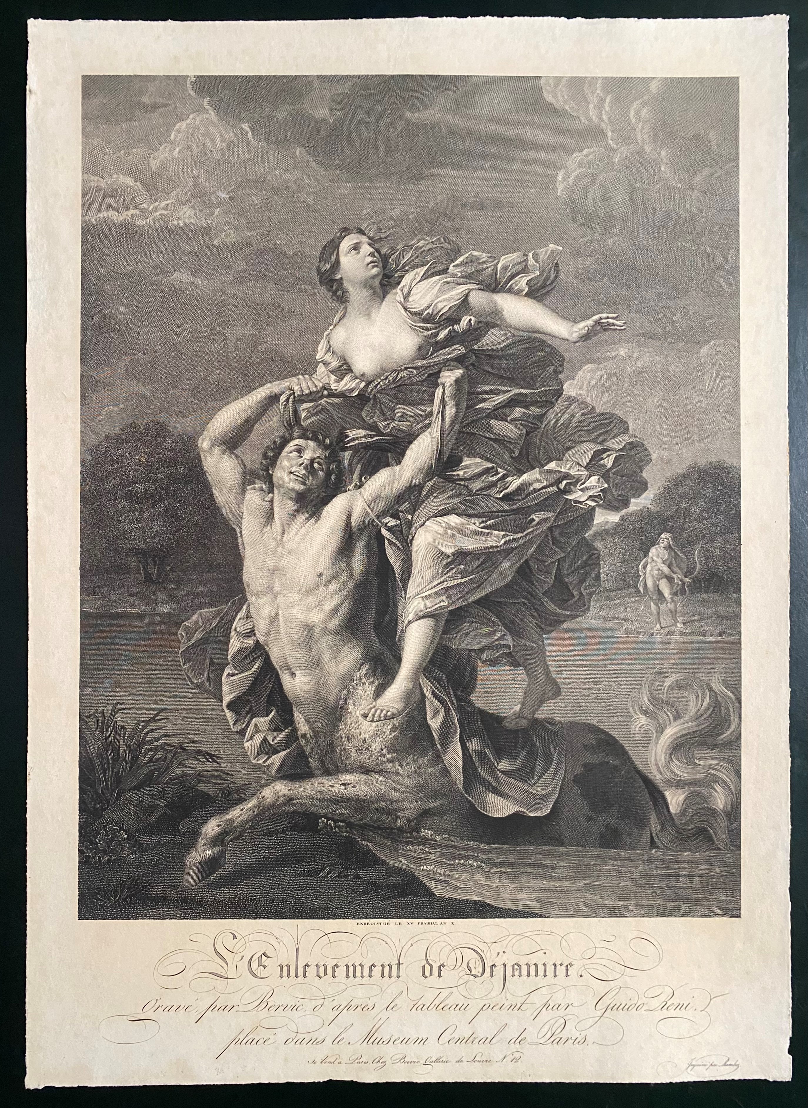 Charles CLément Bervic - L'Enlèvement de Déjanire e L'Éducation d'Achille, bulino