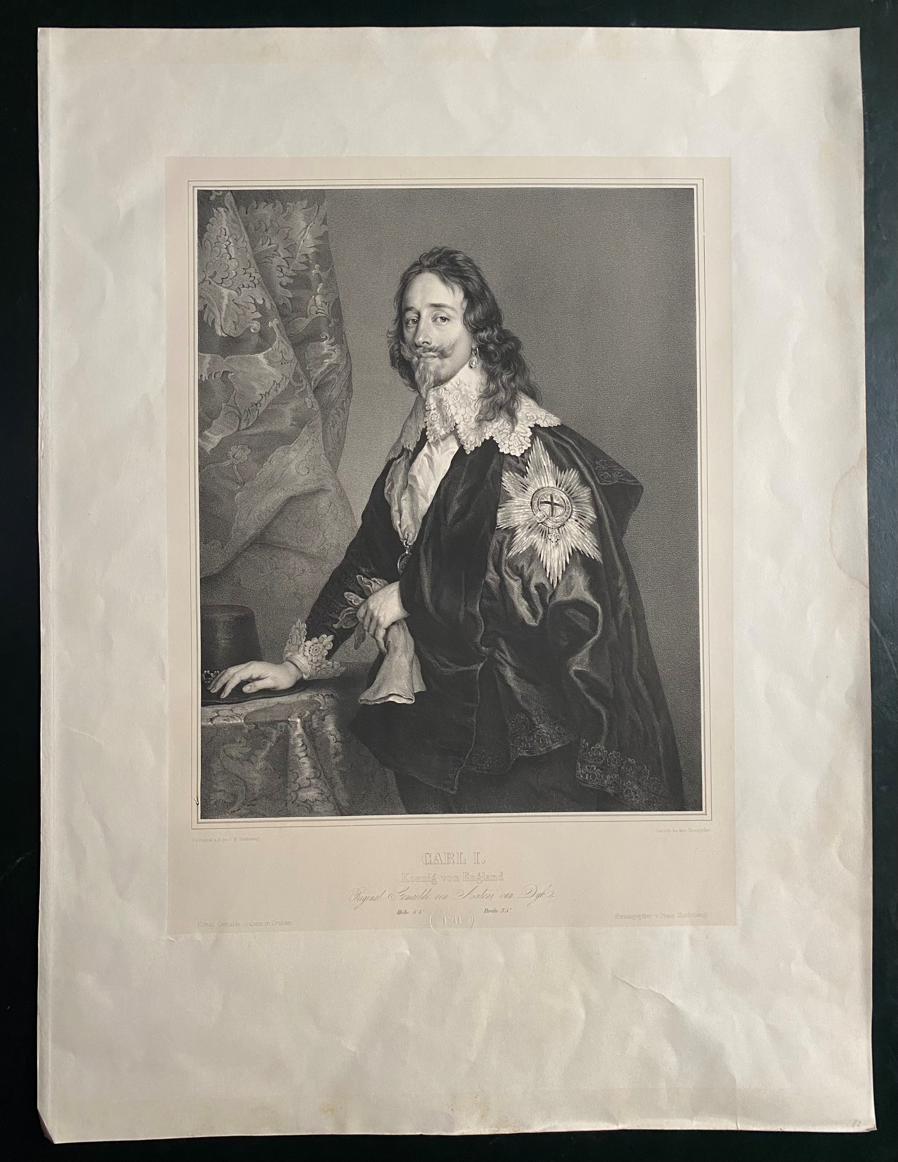 Franz Hanfstängl - Ritratto di Carlo I da Van Dyck, Davide con la testa di Golia da Turchi, Ritra...