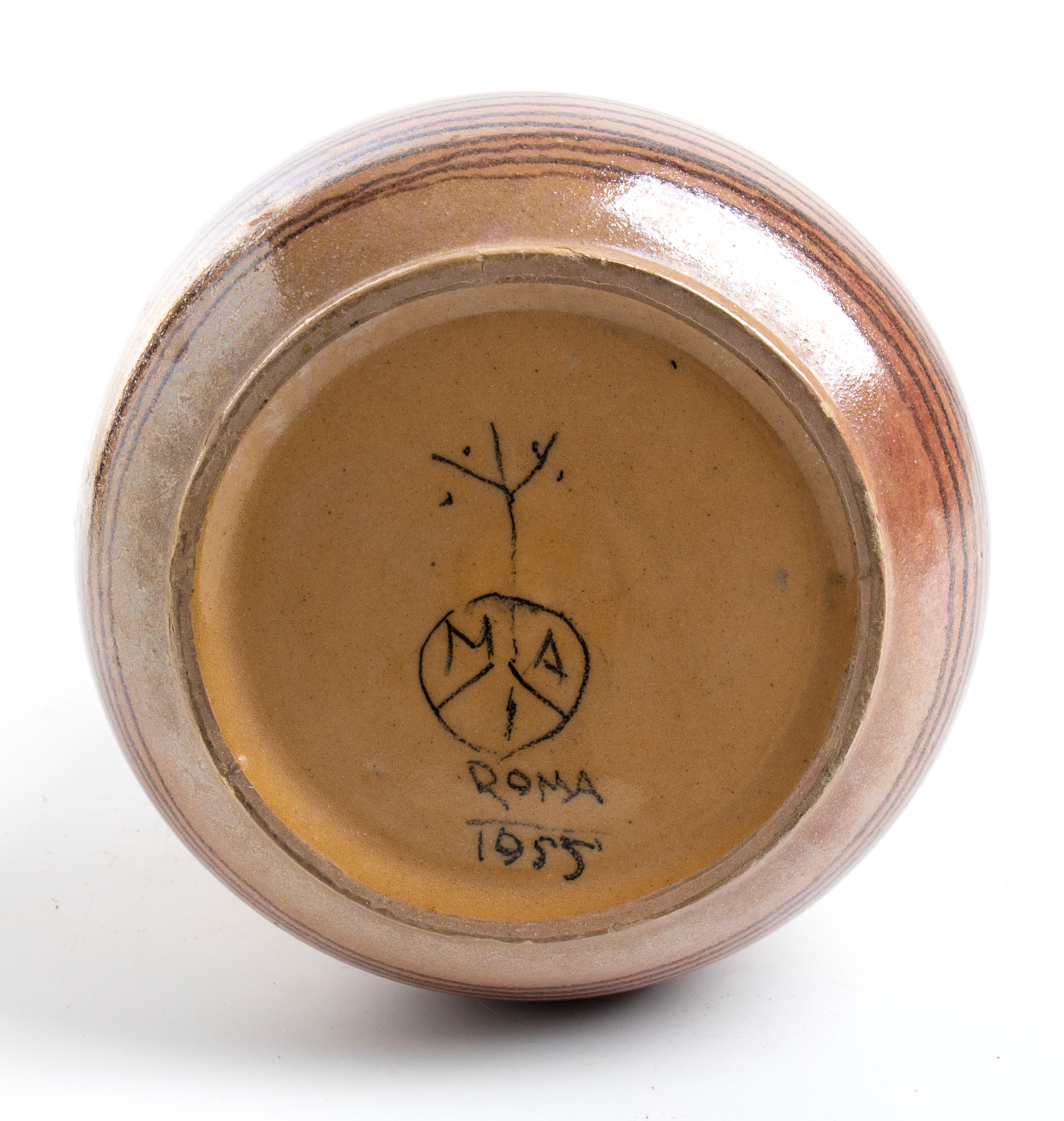 Museo Artistico Industriale, Roma - Vaso in ceramica con decorazioni concentriche, Roma, 1955