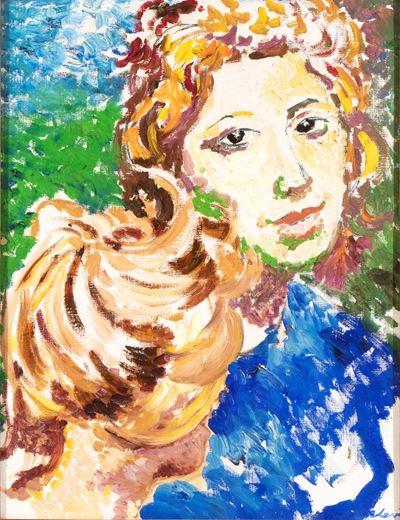 Figure, olio su tela, 65 x 50 cm, 1959