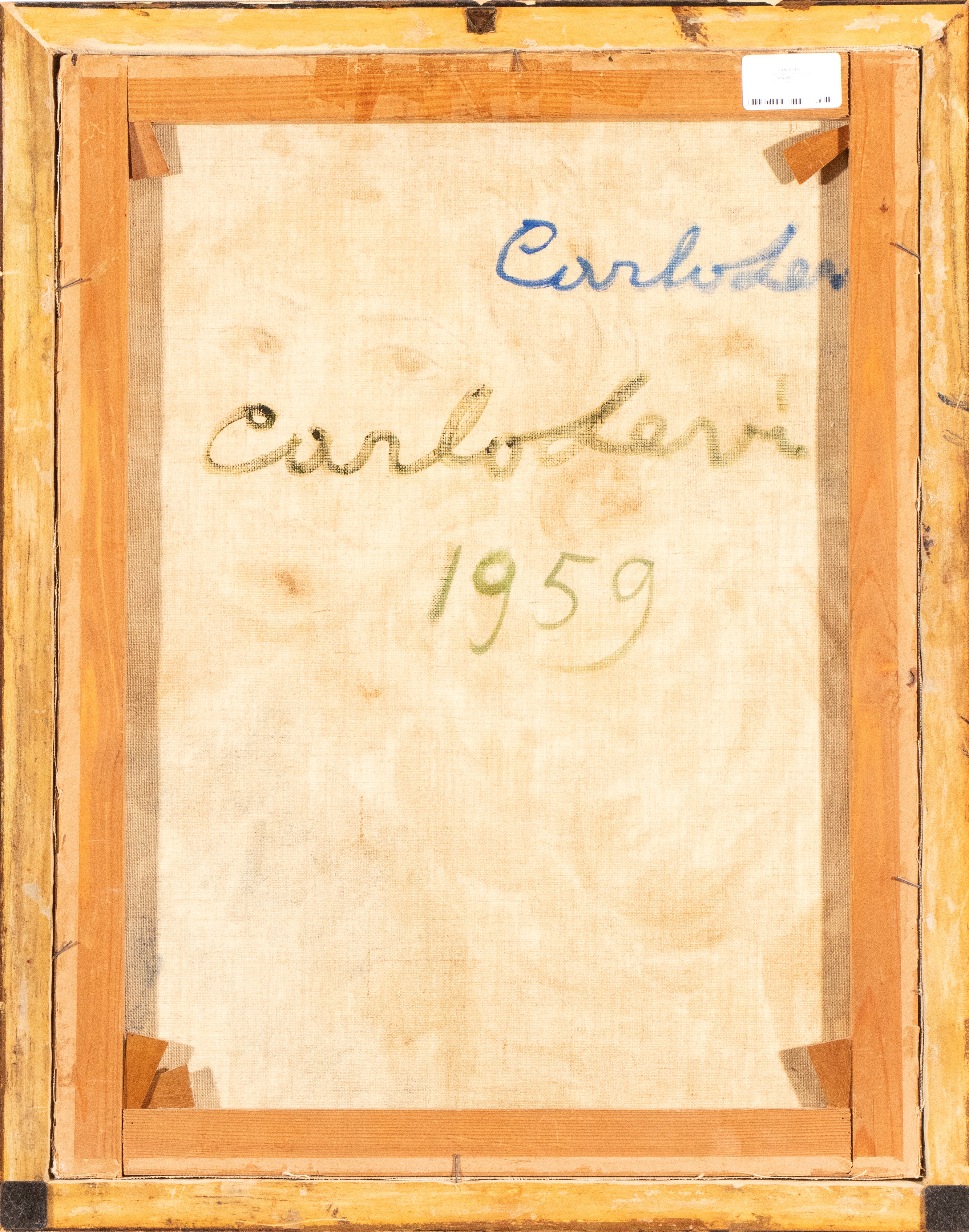 Carlo Levi - Figure, olio su tela, 65 x 50 cm, 1959