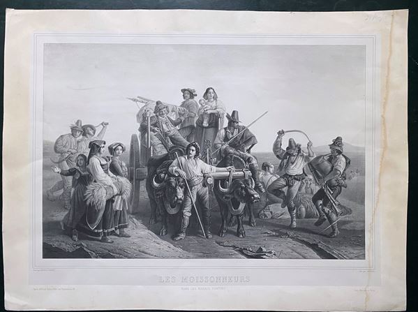 Les Moissonneurs dans les Marais Pontins, da Léopold Robert