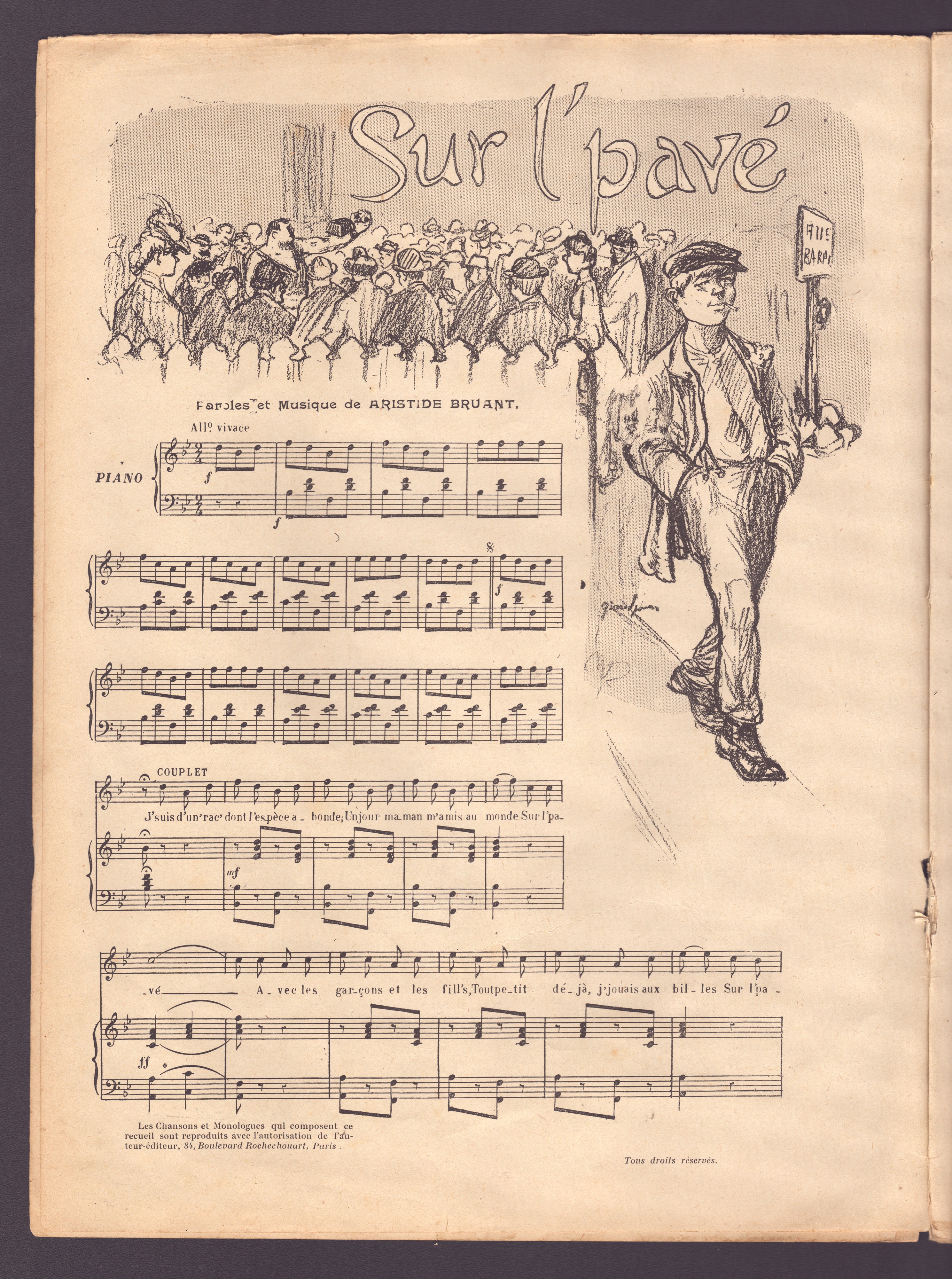 Toulouse-Lautrec, Les Chansonniers de Montmartre: numéro spécial Aristide Bruant