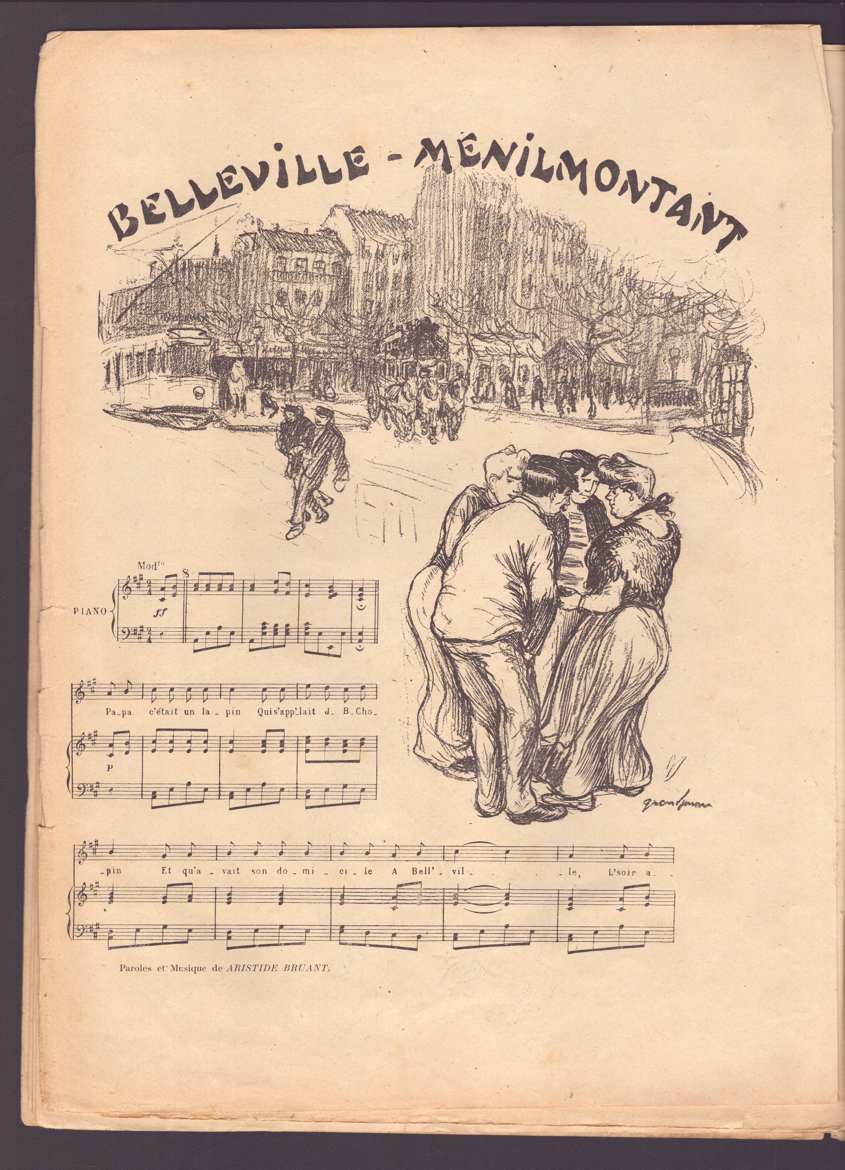 Toulouse-Lautrec, Les Chansonniers de Montmartre: numéro spécial Aristide Bruant