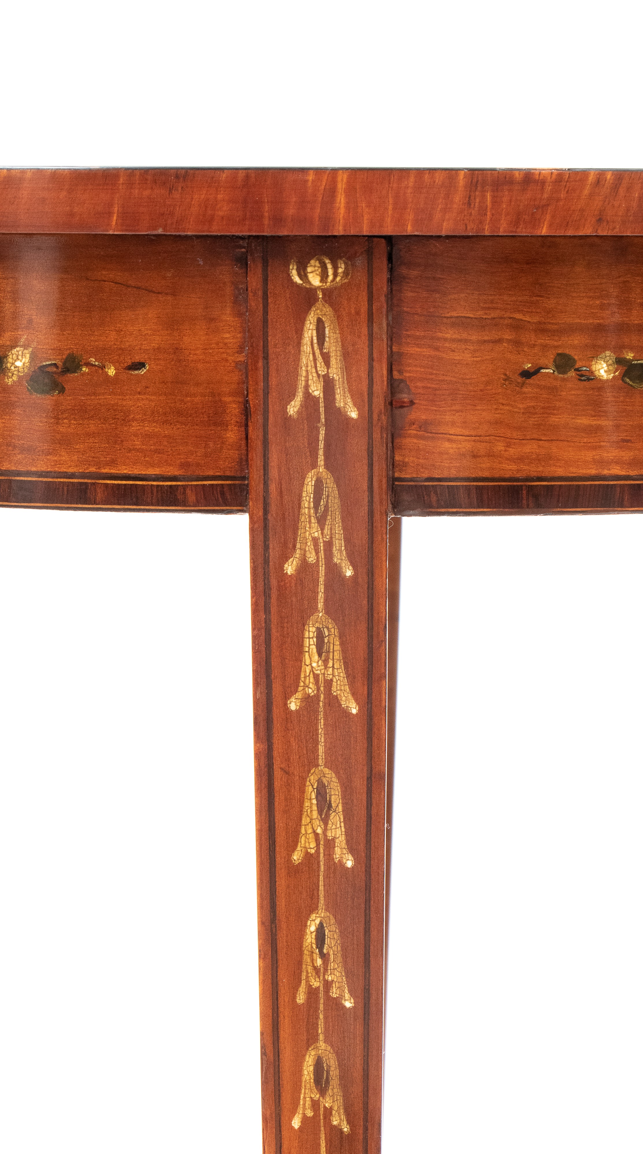 Tavolino inglese in satinwood, stile Adams, XIX secolo