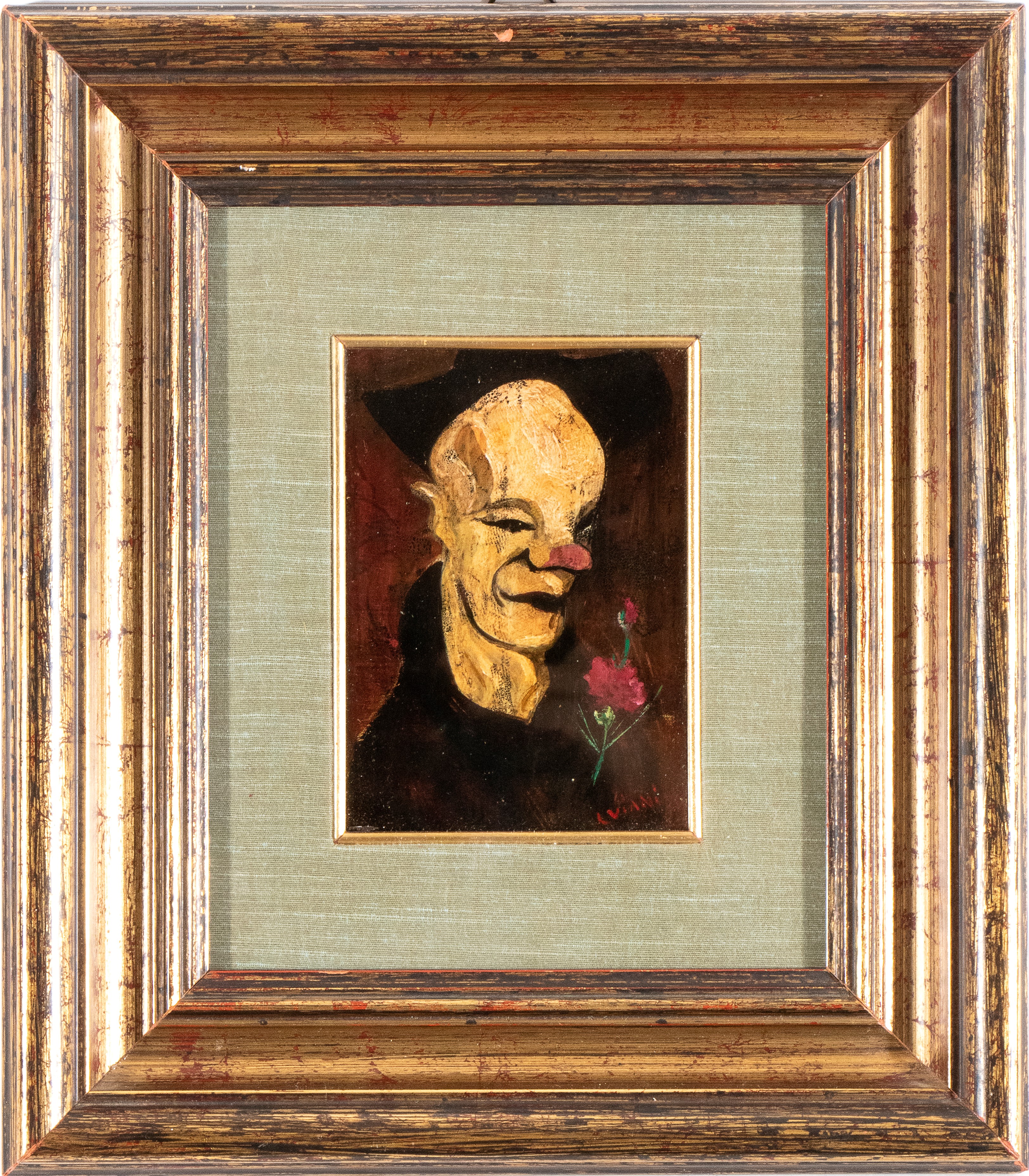 Lorenzo Viani - Composizione senza titolo, olio su tavola