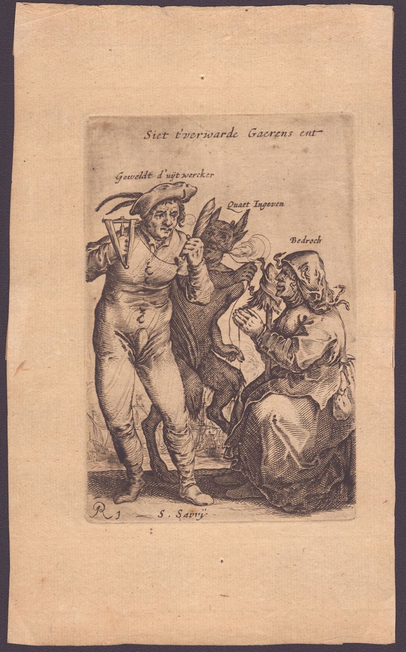 Salomon Savery - Contadini e mendicanti - Serie di 5 acqueforti
