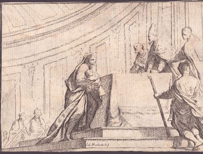 Giudizio di Salomone, acquaforte