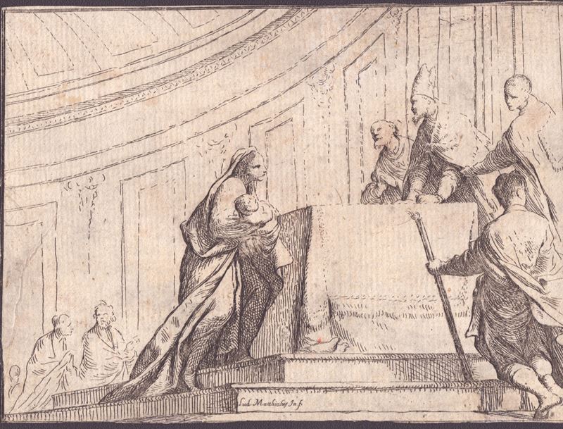 Giuseppe Maria Crespi lo Spagnoletto - Giudizio di Salomone, acquaforte