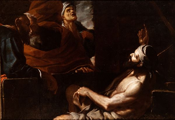 Mattia Preti - Job on the Dung Hill visited by his Friends