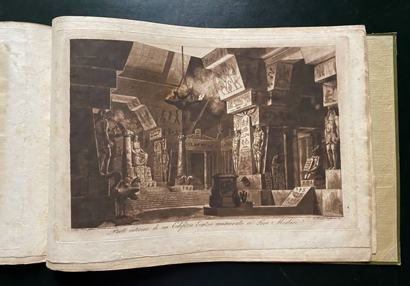 Collection of eight designs for theatrical decorations invented by Mr. Luigi Tasca