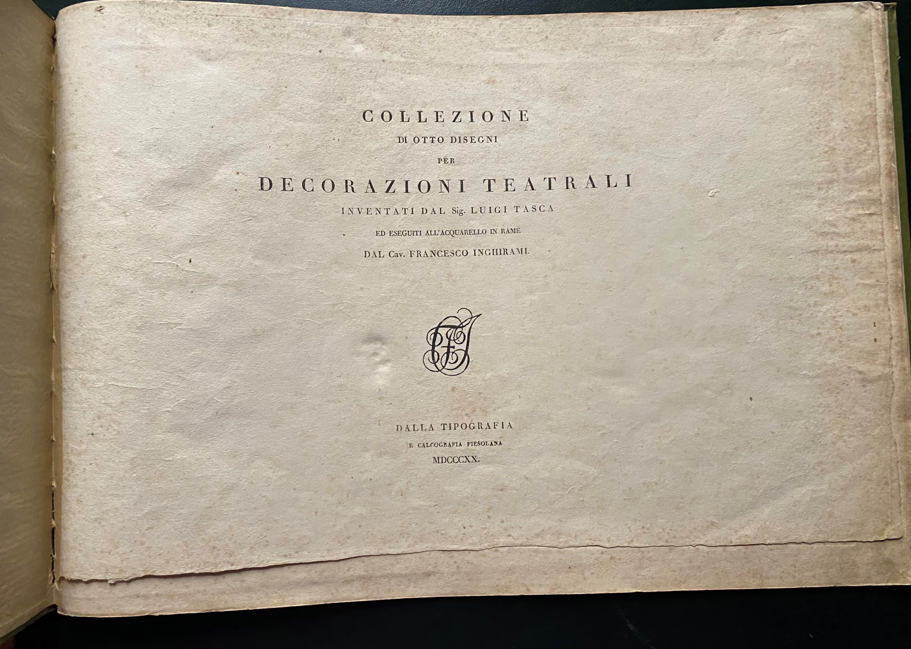 Francesco Inghirami - Collezione di otto disegni per decorazioni teatrali, 1820