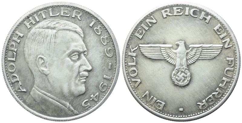Personaggi. Medaglia 1945 Adolf Hitler. XX Sec. Mb. 35mm. Spl
