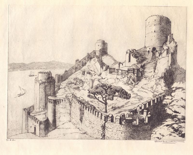 Fabio Mauroner - Isola del Giglio, Toscana, acquaforte