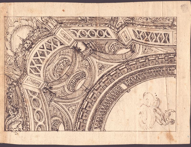 Scuola bolognese del XVII-XVIII secolo, Studio per prospettiva architettonica