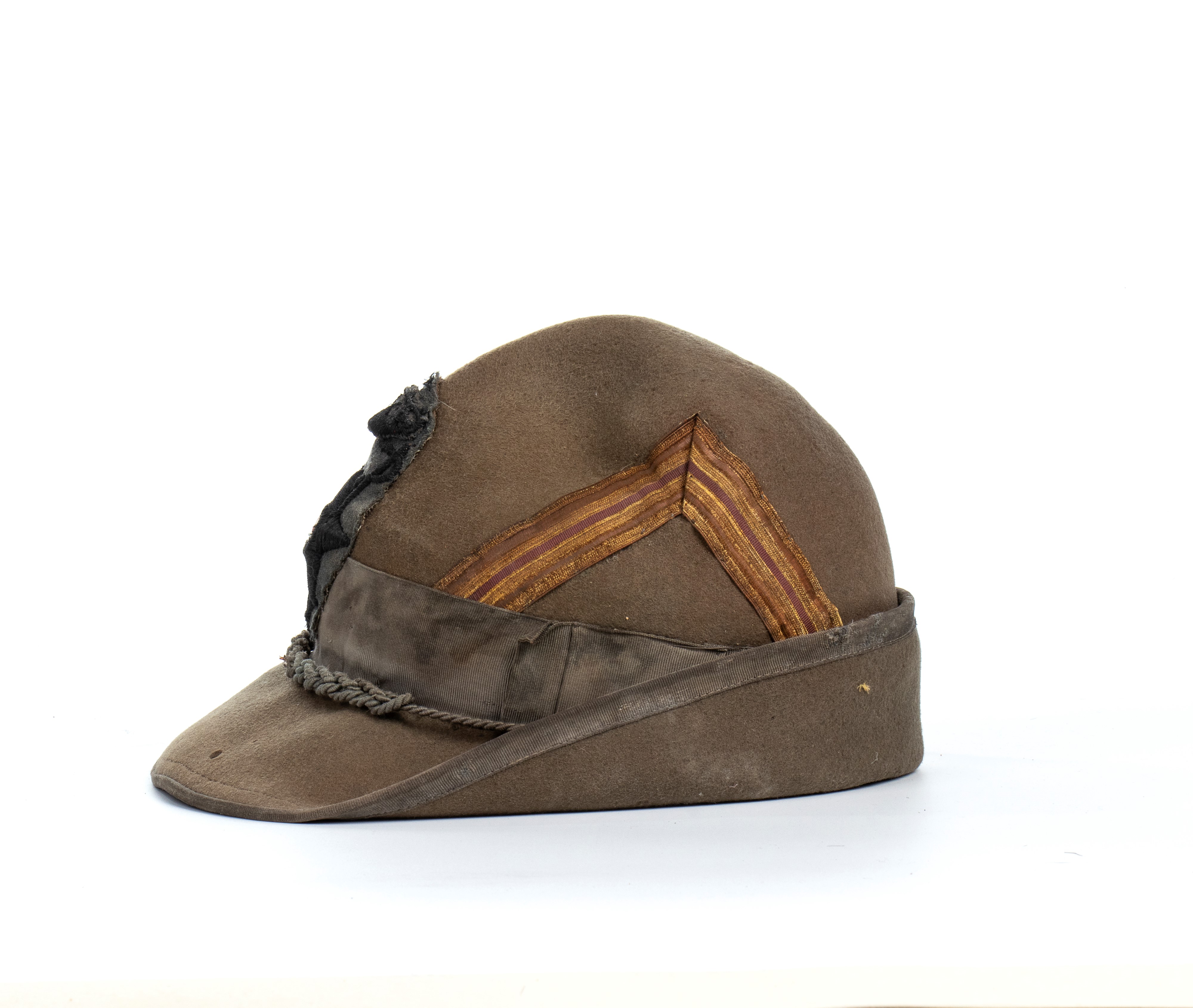 Cappello da ufficiale medico, feltro grigio/verde con fregio antiriflesso