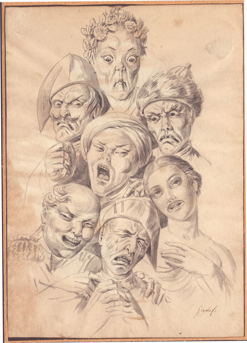 Giovanni Battista Gigola - Teste Grotesche