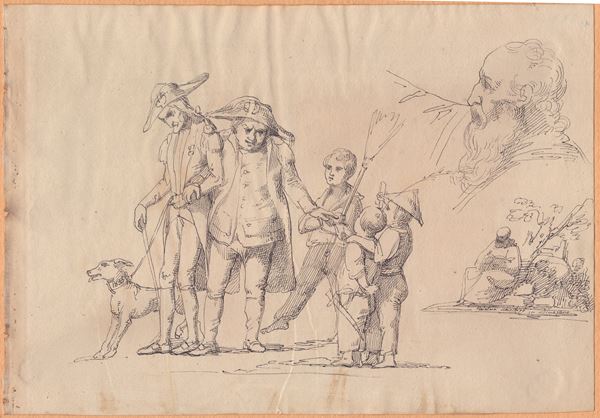 Adeodato Malatesta - Study with Napoleon and Other Figures