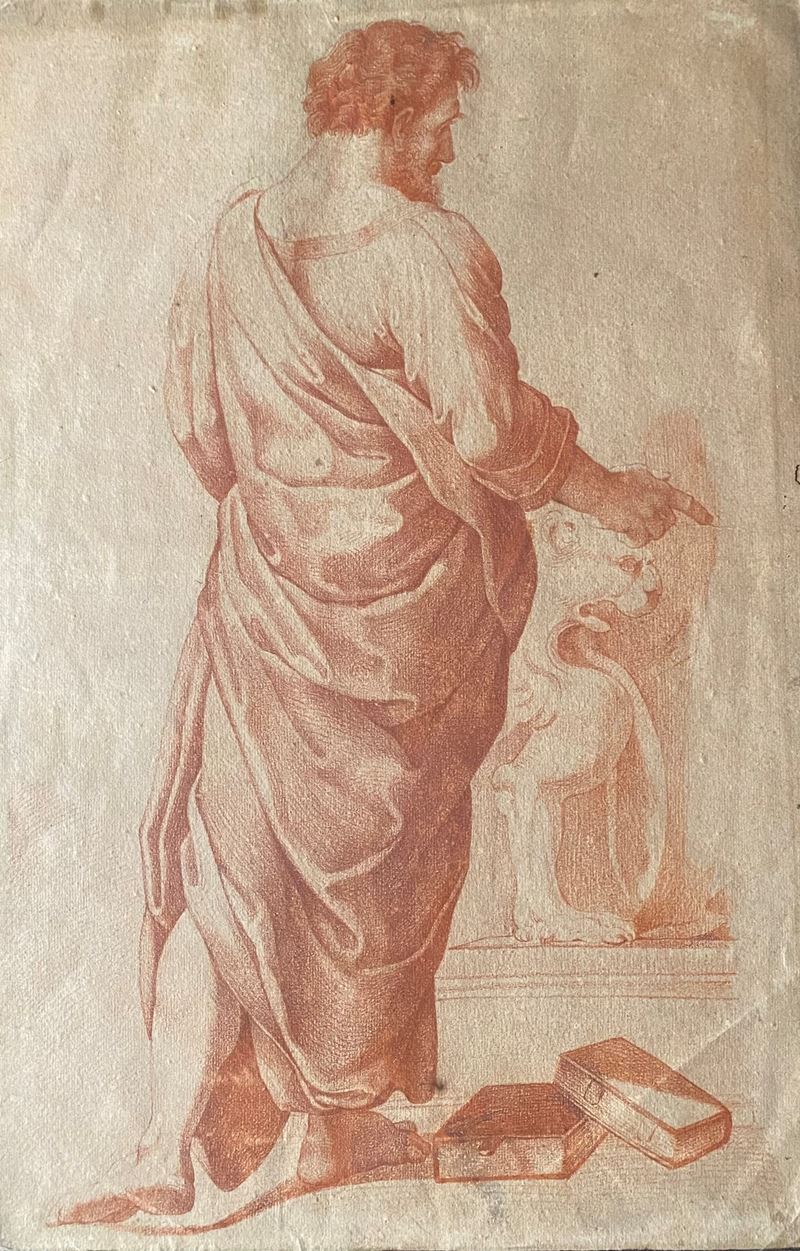 Raffaello, San Paolo, sanguigna su carta vergata