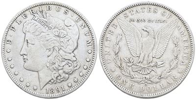 Usa. New Orleans. Dollaro 1891. Ag. Km 110. 26,6gr. Bb
