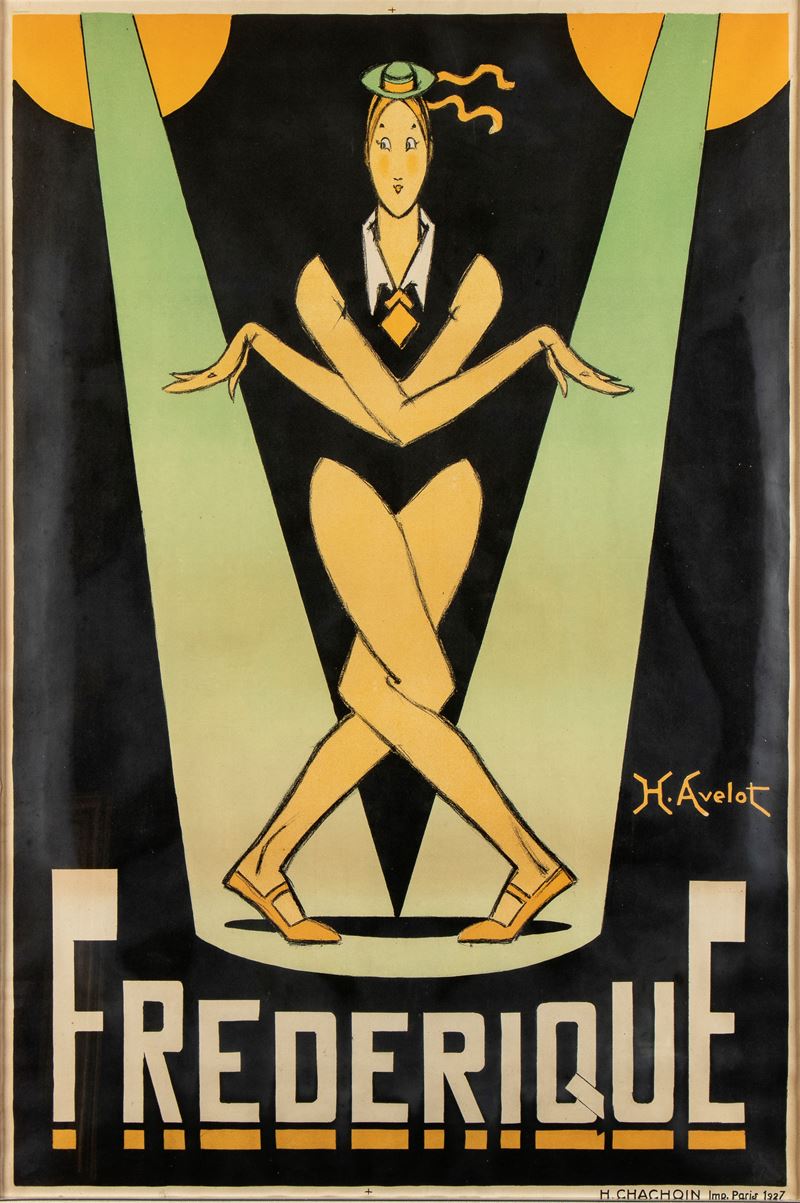 Henri Avelot Pittore - Henri Avelot, Frederique, litografia a colori