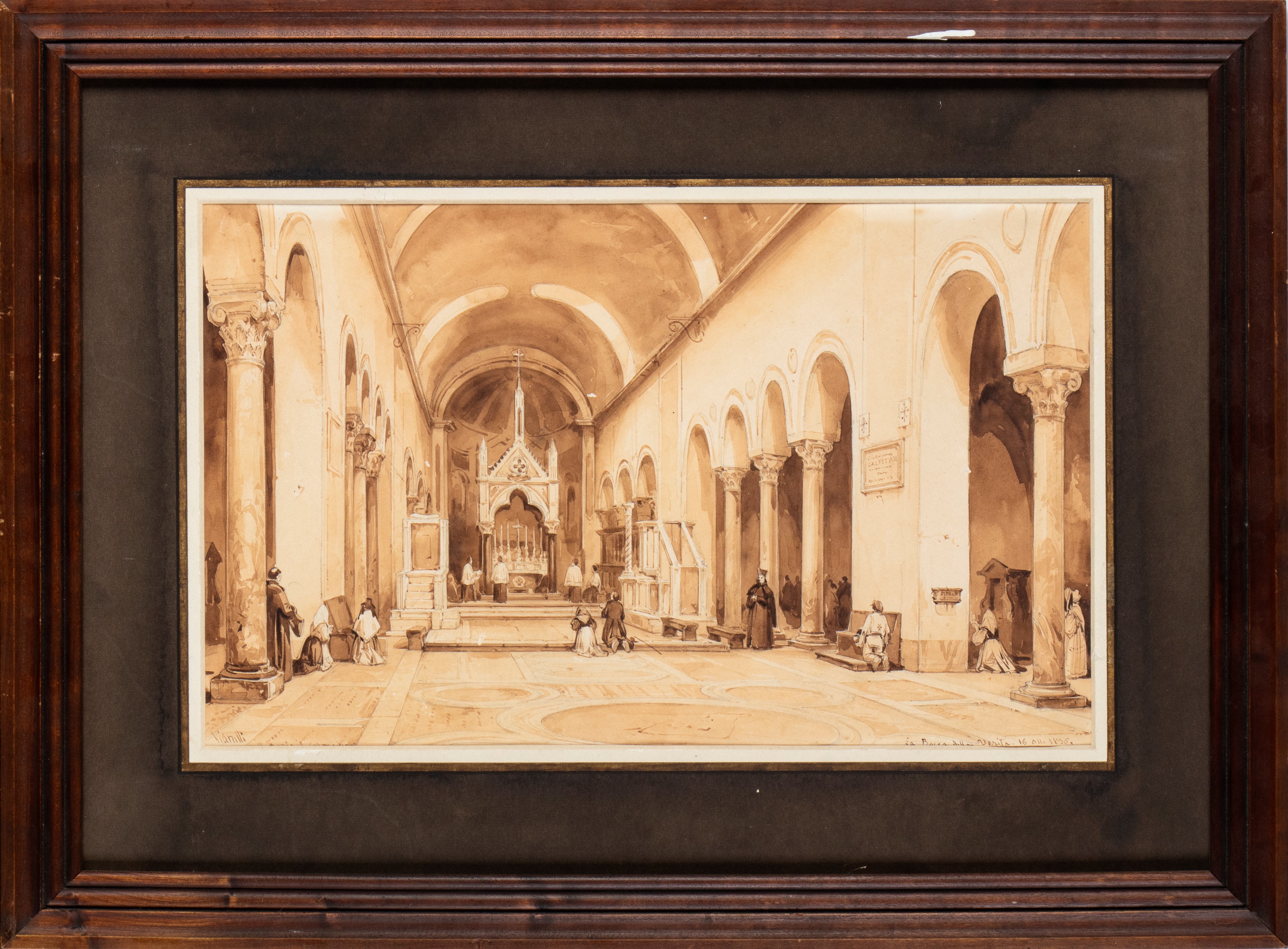 Achille Vianelli - La Basilica della Verità (Santa Maria in Cosmedin a Roma), 1836