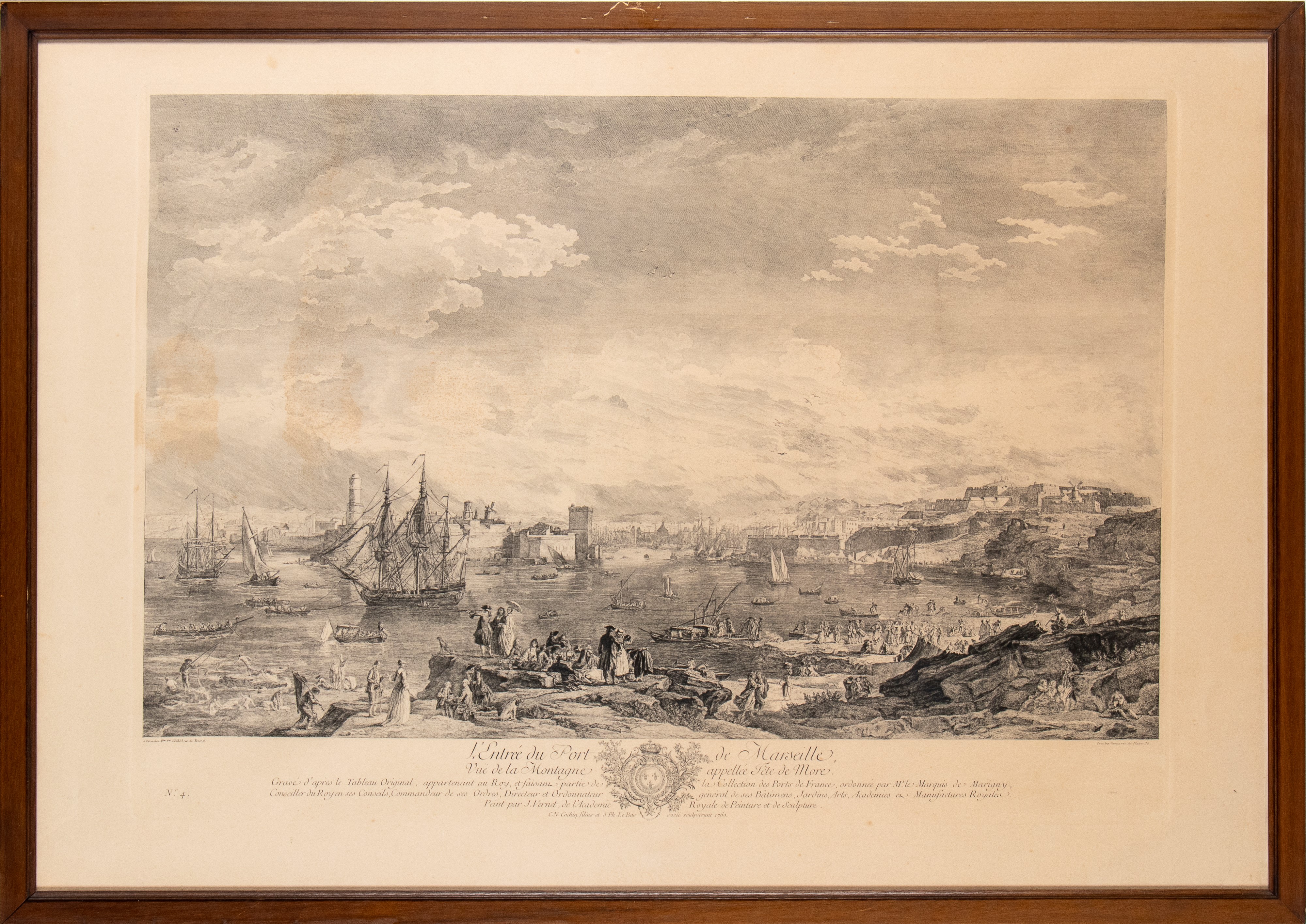 Charles Nicolas Cochin, L'entrée du port de Marseille | Le port de Rochefort | Vue de la Ville et...