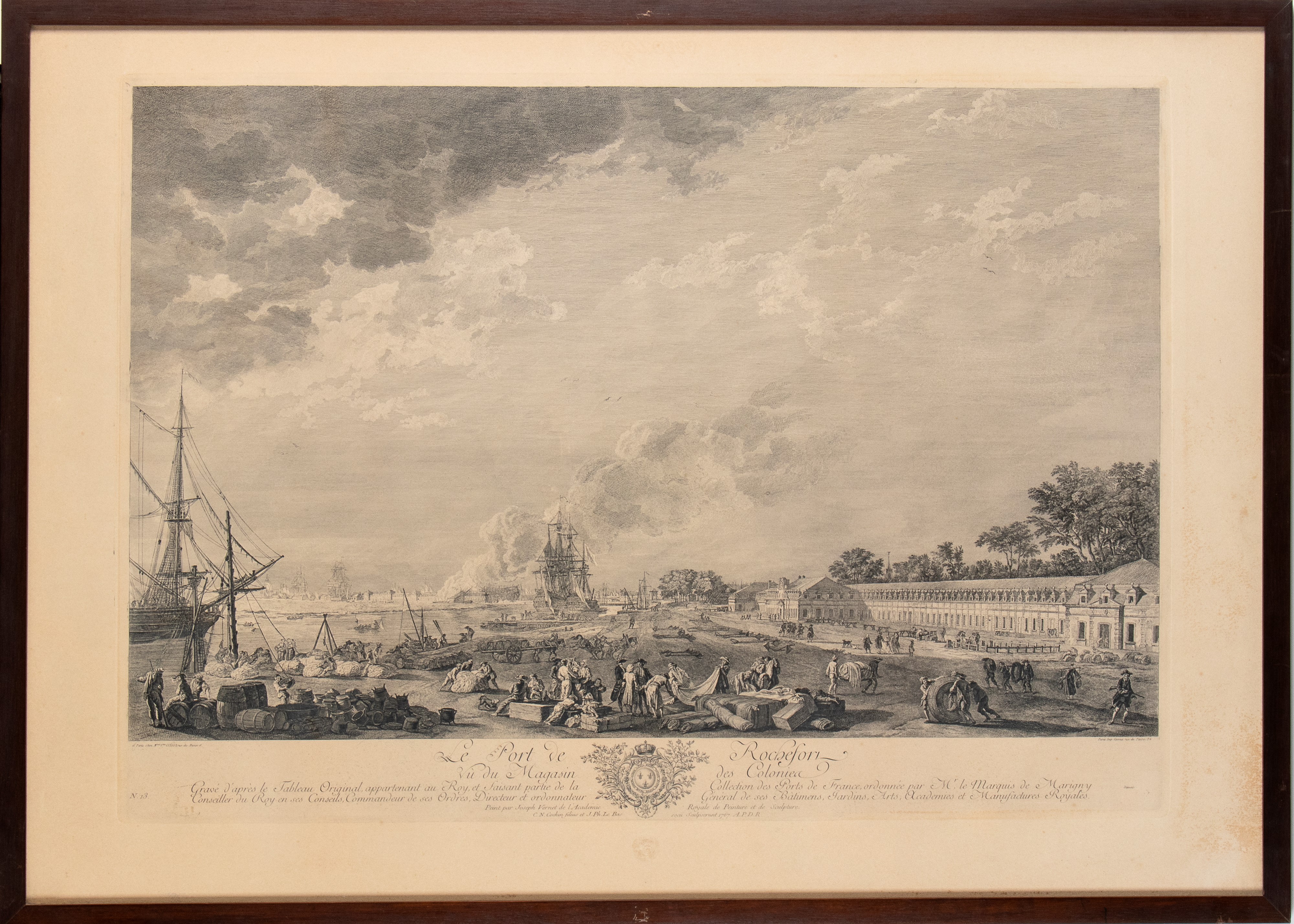 Charles Nicolas Cochin, L'entrée du port de Marseille | Le port de Rochefort | Vue de la Ville et...
