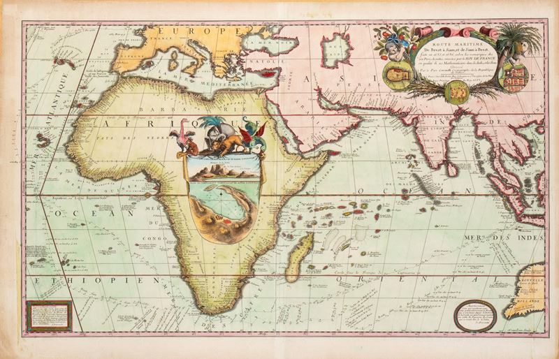 [Africa - Europa - Asia] Route maritime de Brest à Siam; et de Siam à Brest.