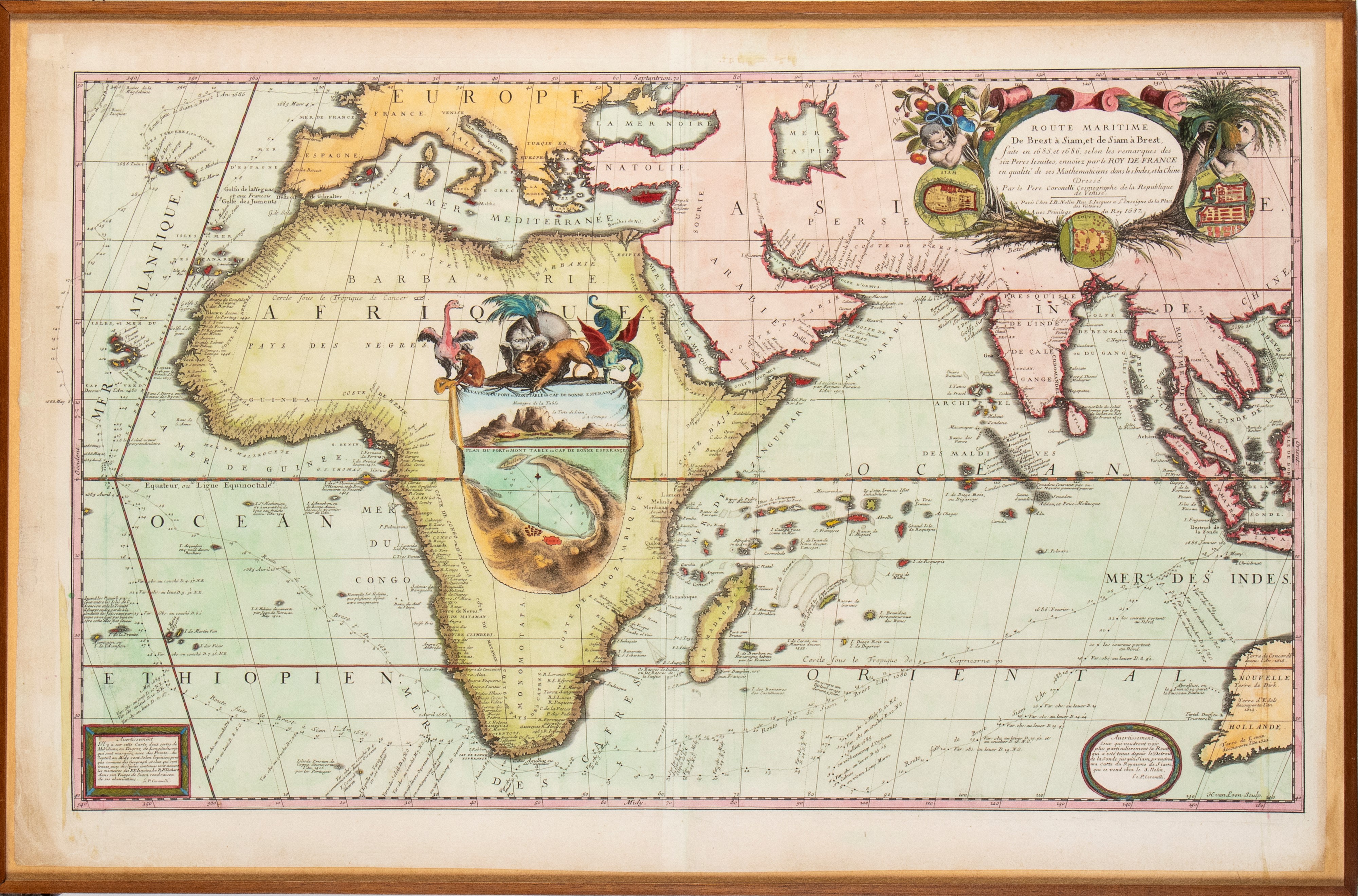 [Africa - Europa - Asia] Route maritime de Brest à Siam; et de Siam à Brest.