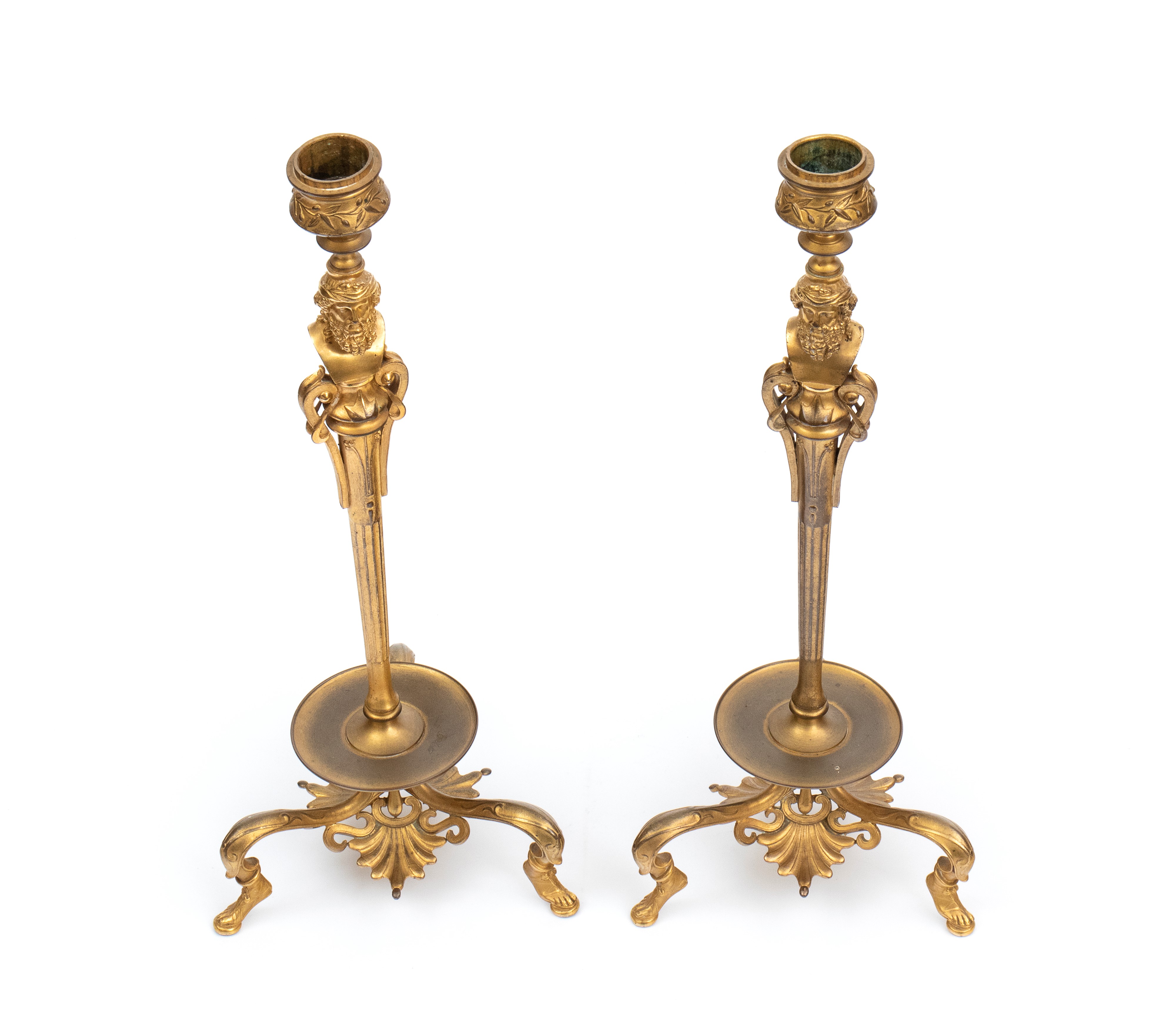 Ferdinand Barbedienne - Coppia di candelabri in bronzo
