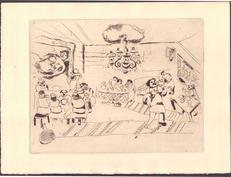 Marc Chagall - Le Traktir (L'osteria), acquaforte
