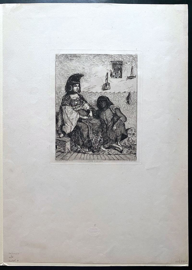 Eugène Delacroix - Juive d'Alger, acquaforte