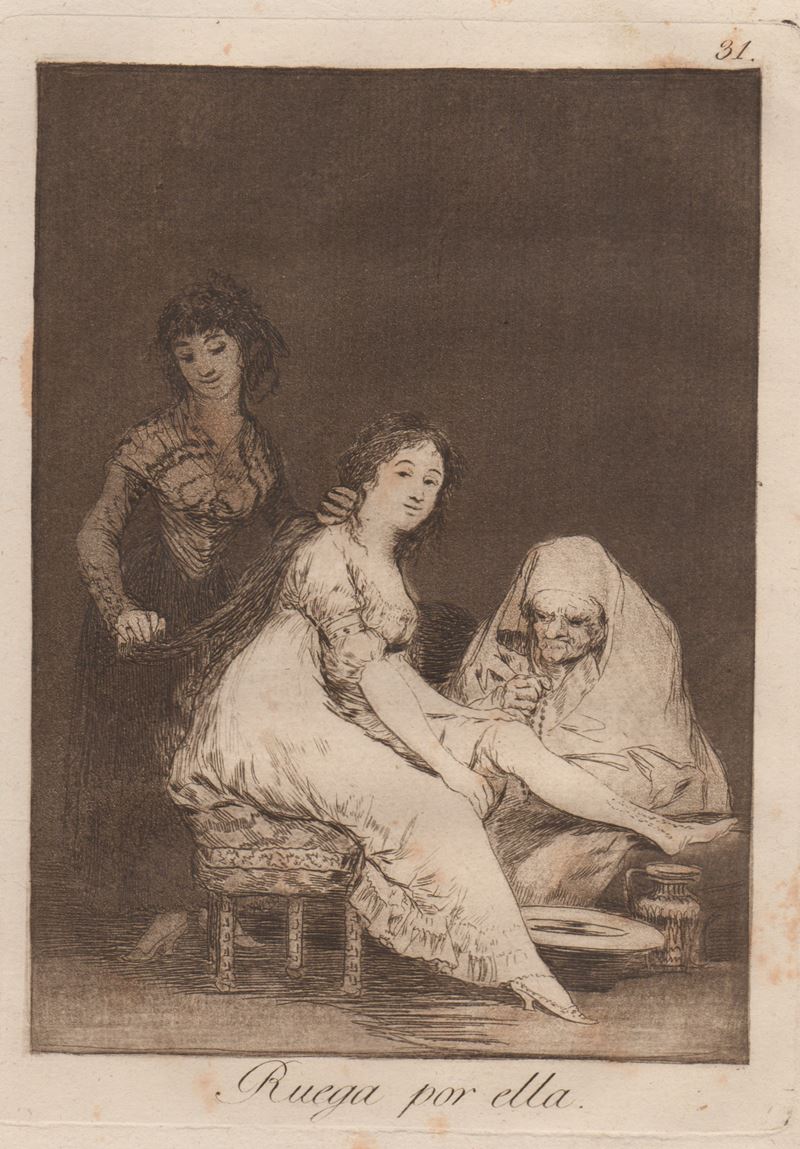 Francisco Goya - Ruega por ella (da Los Caprichos)