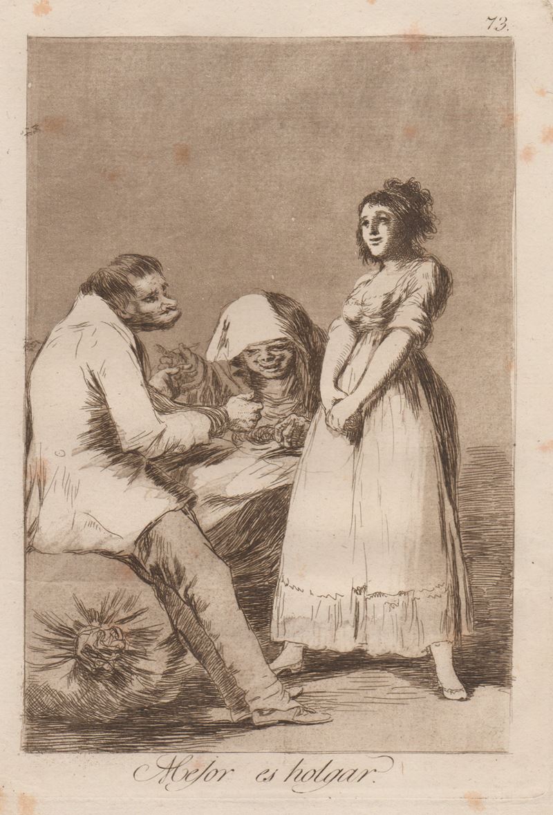Francisco Goya - Mejor es holgar (da Los Caprichos), acquaforte e acquatinta