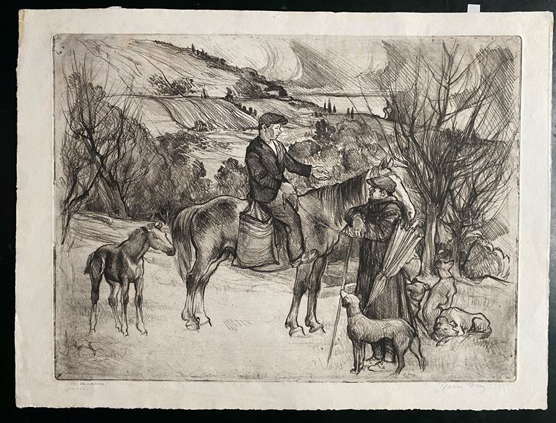 Stanislao Dessy - Notizie da casa, 1956, vernice molle