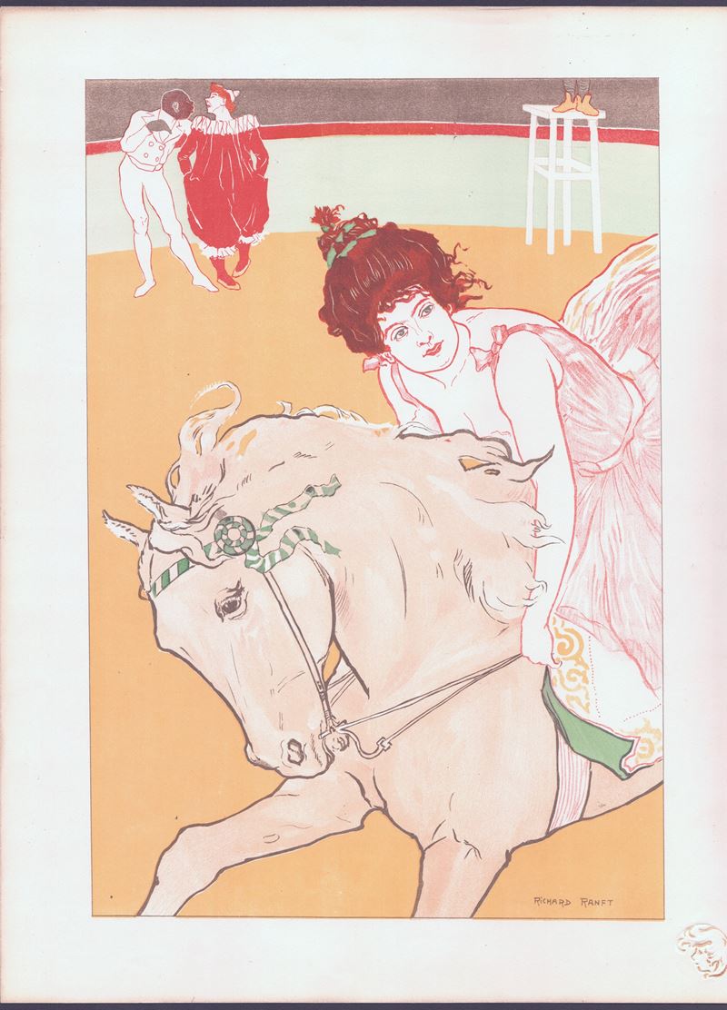 Richard Ranft - La cavallerizza del circo, cromolitografia