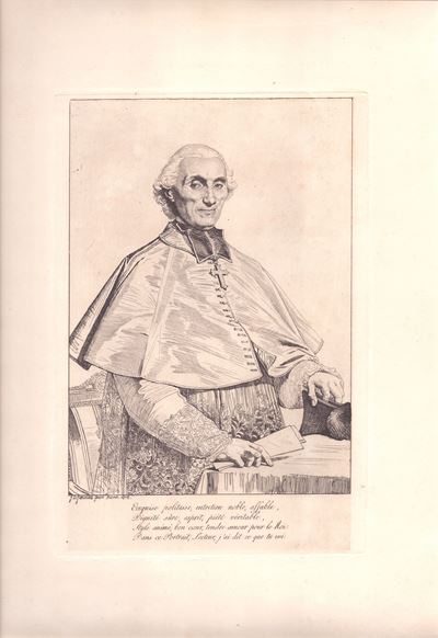 Ritratto di Gabriel Cortois de Pressigny, arcivescovo di Besançon, acquaforte