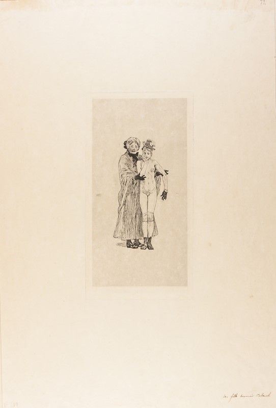 Félicien Rops - Ma fille, Monsieur Cabanel! - Acquaforte e puntasecca