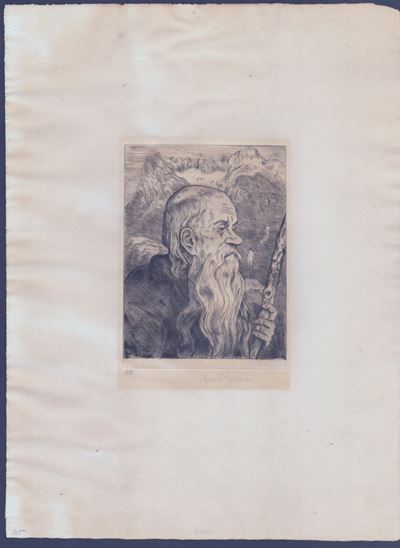 Eremita, acquaforte