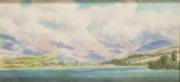 ANONIMO - Mountain landscape with lake